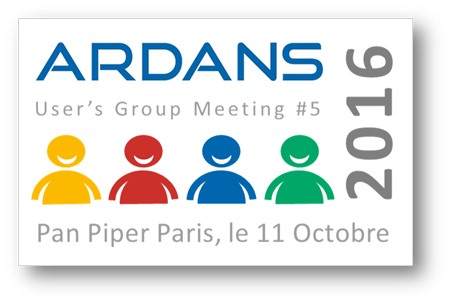Ardans Users' Group Meeting #5 - 11 octobre 2016