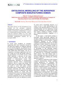Ontology for the aerospace composite manufacturing domain