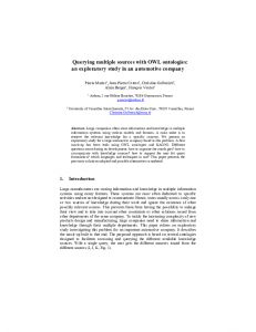 Querying multiple sources with OWL ontologies