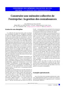 Construire une mmoire collective dentreprise