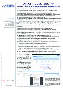 Fiche module BDU-IRP Ardans