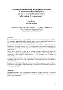 Rflexions sur la fertilisation croise de linformation et de la connaissance