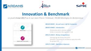 Programme Petit Djeuner Innovation et Benchmarking