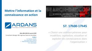 Ardans Search Workshop Solution Prene GC S7 - Accder  la prsentation