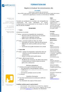 Reprer et valuer les connaissances cls - Formation Ardans 2024