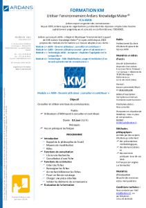 Utiliser l'environnement Ardans Knowledge Maker - Formation 2024