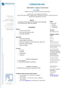 Formation CIM 61970 Aspect fonctionnel - Formation Ardans